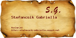 Stefancsik Gabriella névjegykártya